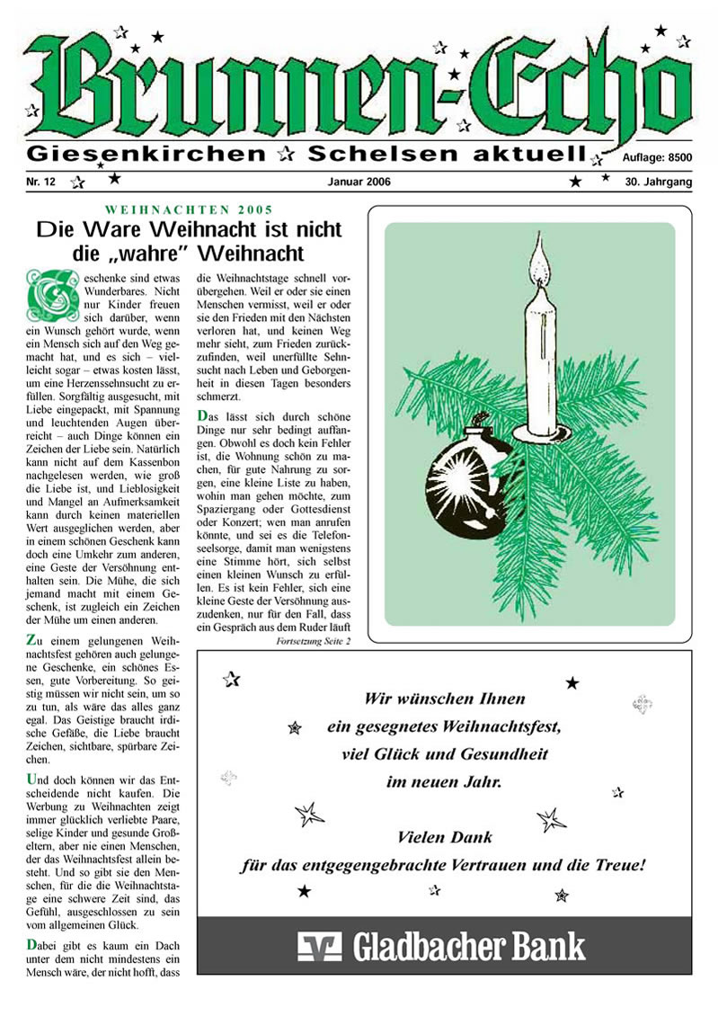 Brunnen-Echo Ausgabe 12 - Januar 2006