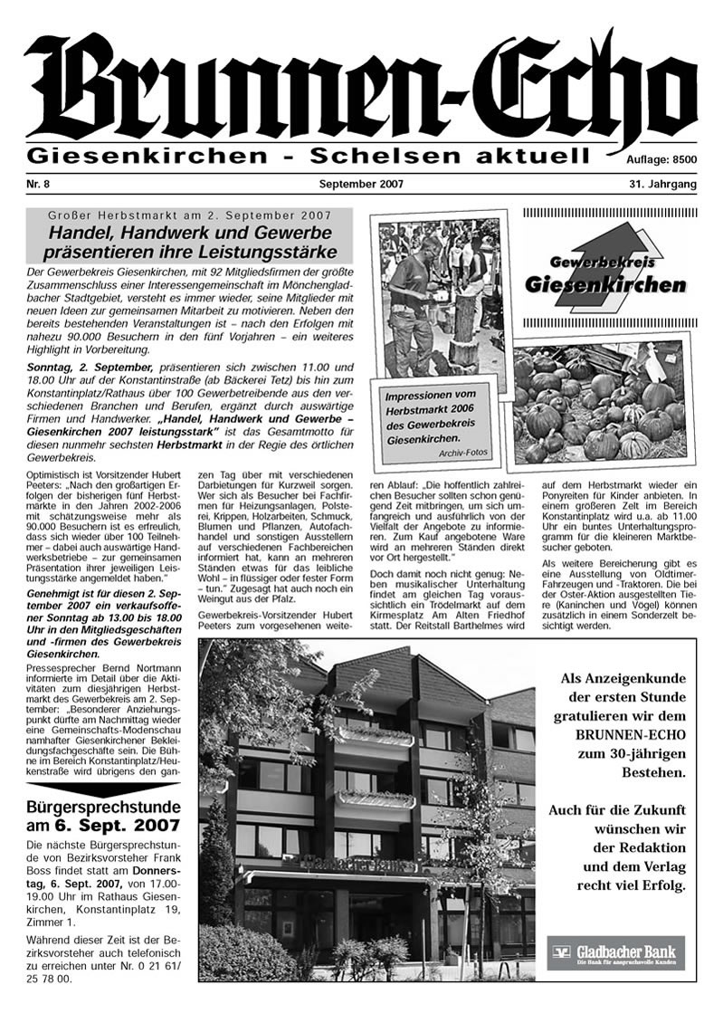 Brunnen-Echo Ausgabe 8 - September 2007