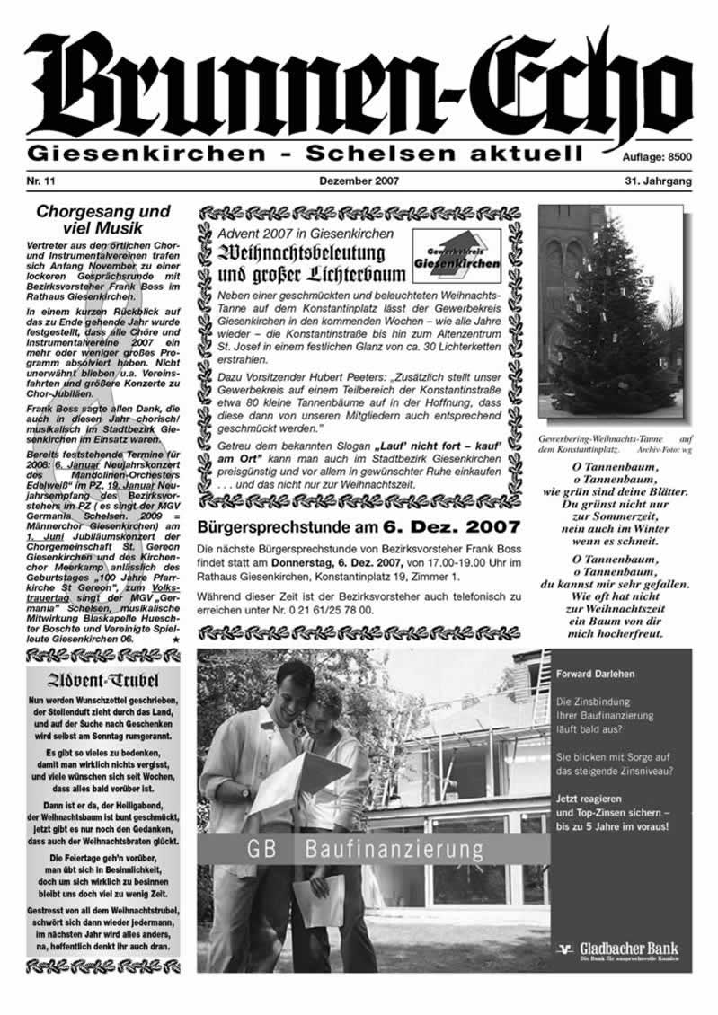 Brunnen-Echo Ausgabe 11 - Dezember 2007