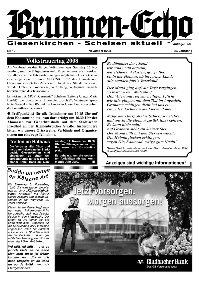 Brunnen-Echo Ausgabe 10 - November 2008