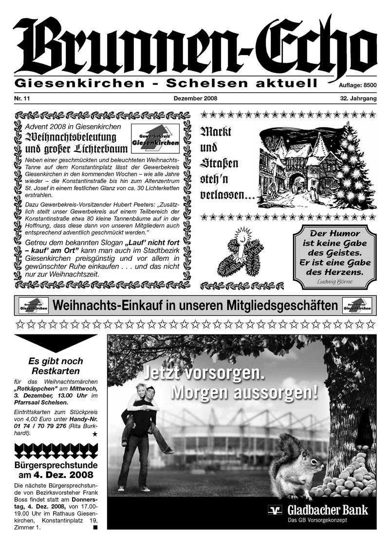 Brunnen-Echo Ausgabe 11 - Dezember 2008