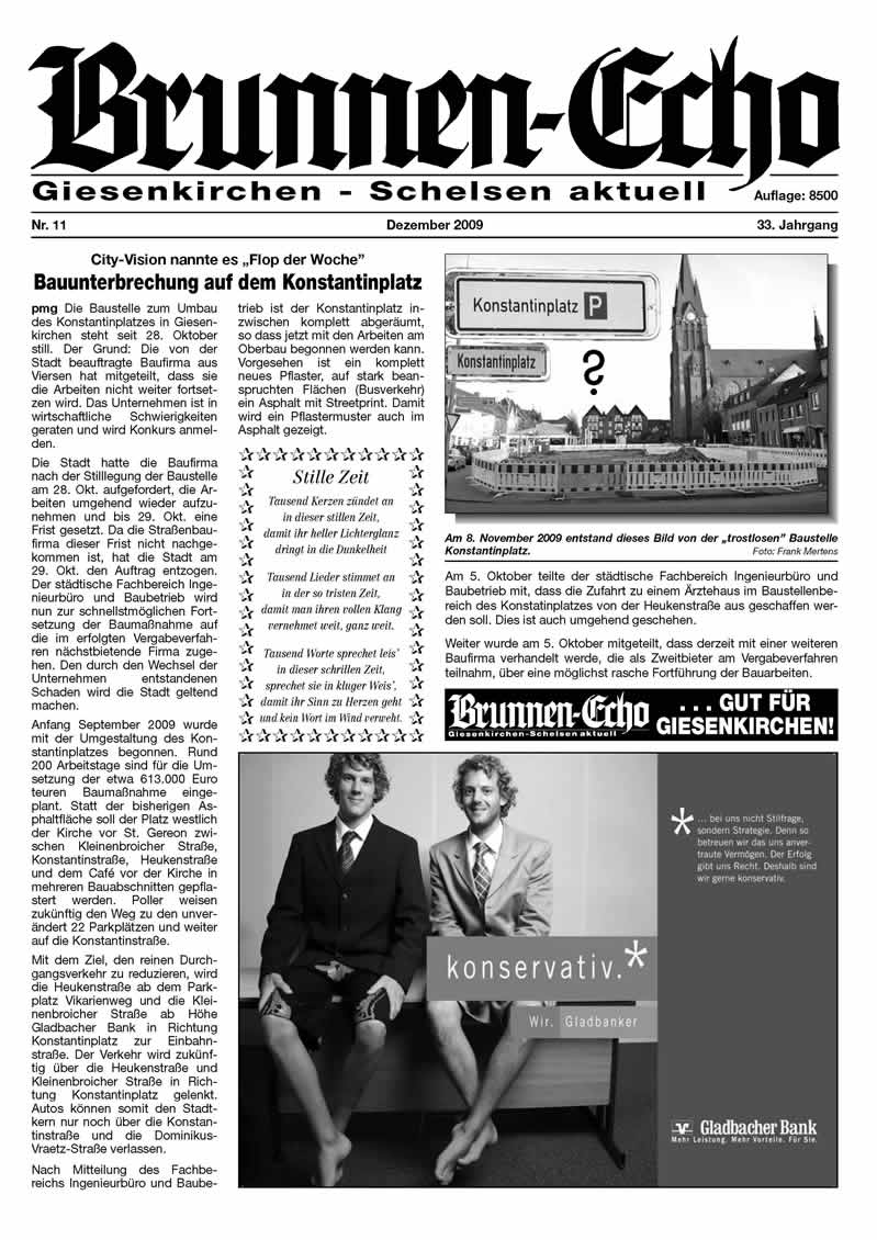 Brunnen-Echo Ausgabe 11 - Dezember 2009