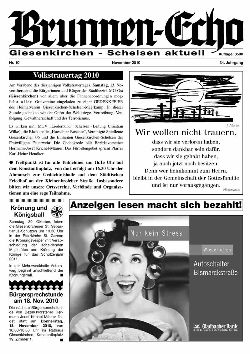 Brunnen-Echo Ausgabe 10 - November 2010