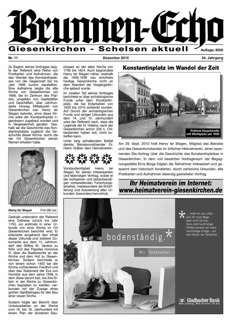 Brunnen-Echo Ausgabe 11 - Dezember 2010