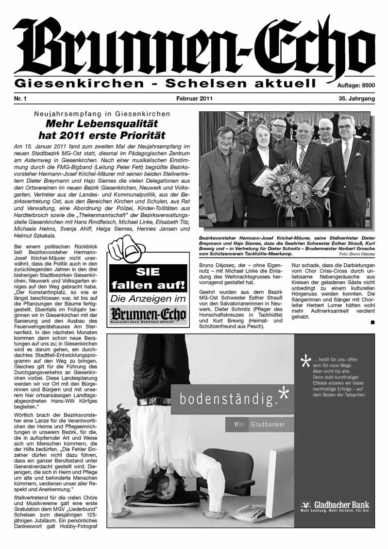 Brunnen-Echo Ausgabe 1 - Februar 2011