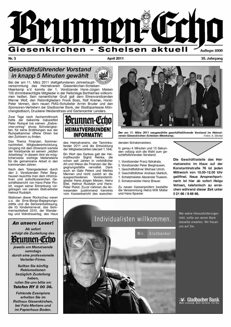 Brunnen-Echo Ausgabe 3 - April 2011