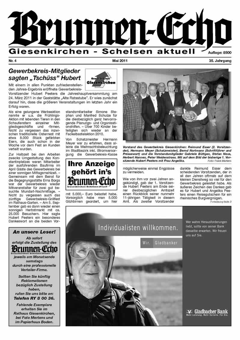 Brunnen-Echo Ausgabe 4 - Mai 2011