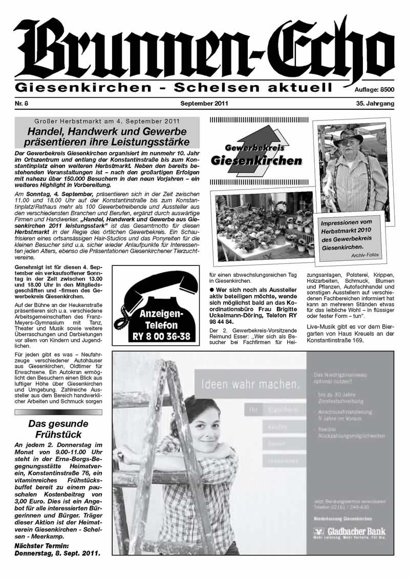 Brunnen-Echo Ausgabe 8 - September 2011