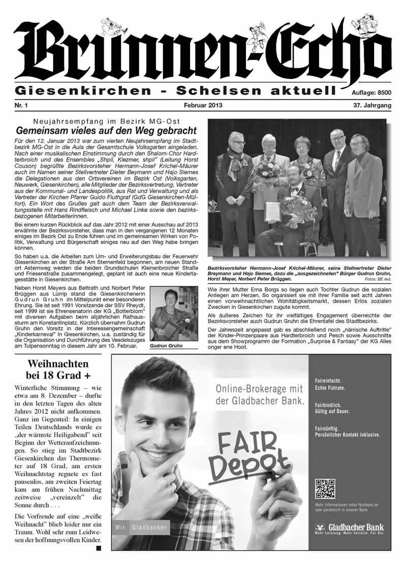Brunnen-Echo Ausgabe 1 - Februar 2013