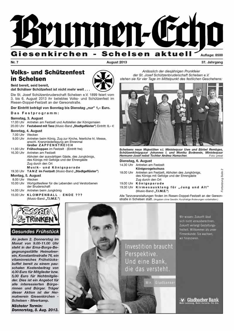 Brunnen-Echo Ausgabe 7 - August 2013