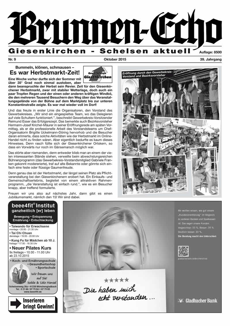 Brunnen-Echo Ausgabe 9 - Oktober 2015