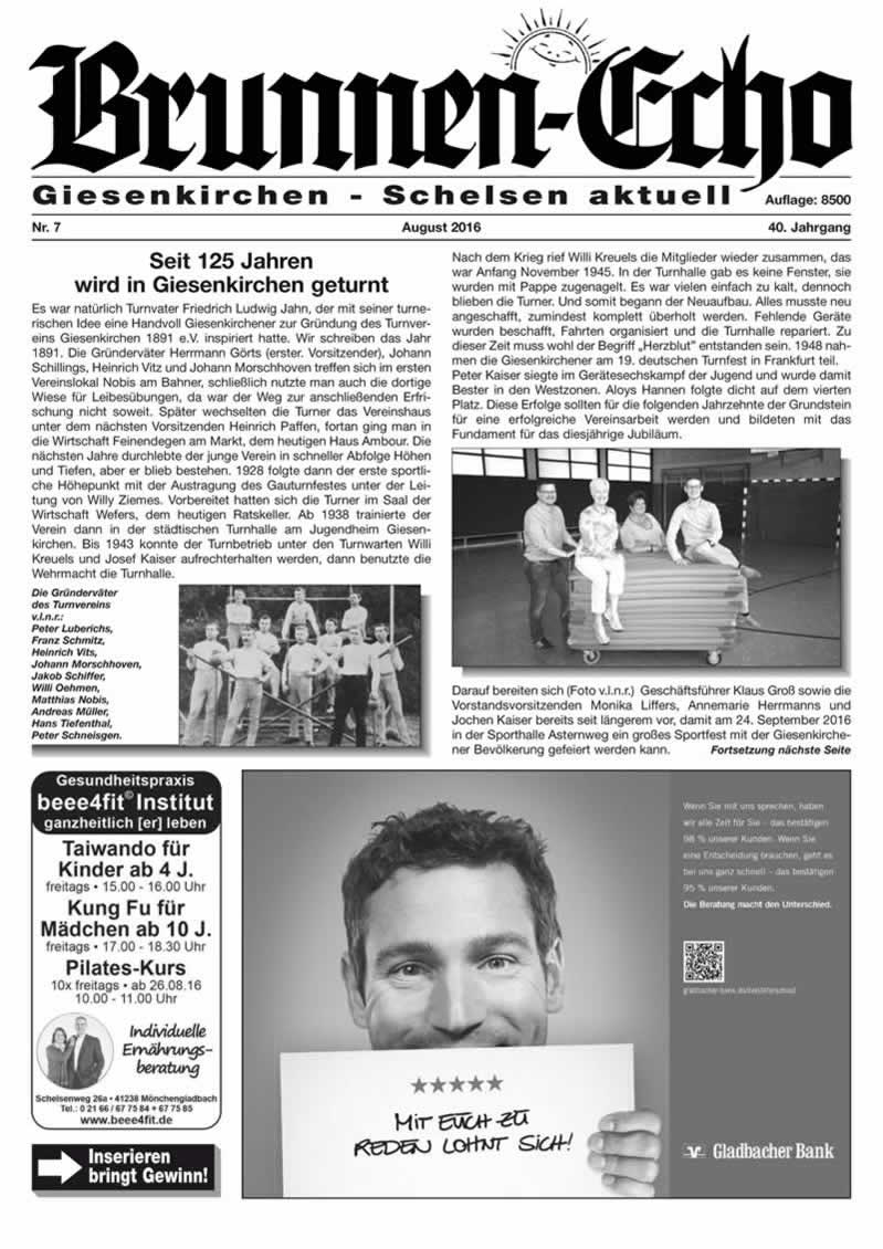 Brunnen-Echo Ausgabe 7 - August 2016