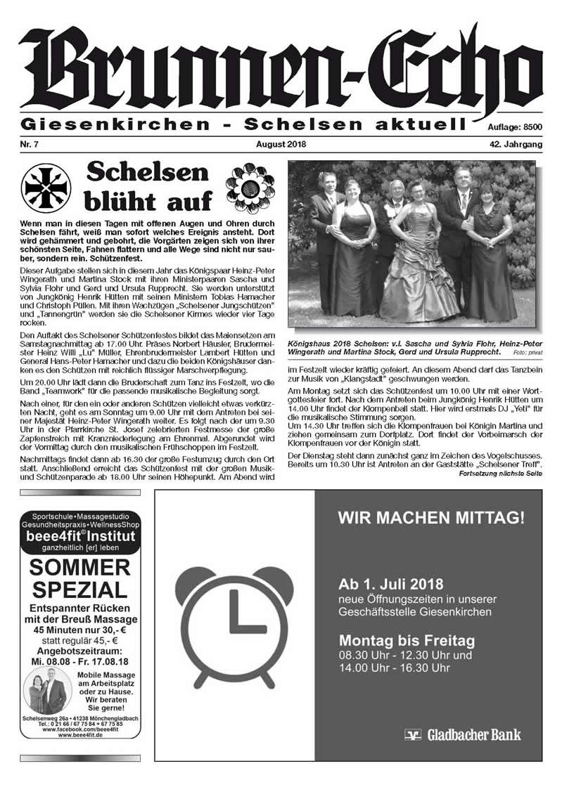 Brunnen-Echo Ausgabe 07 - August 2018