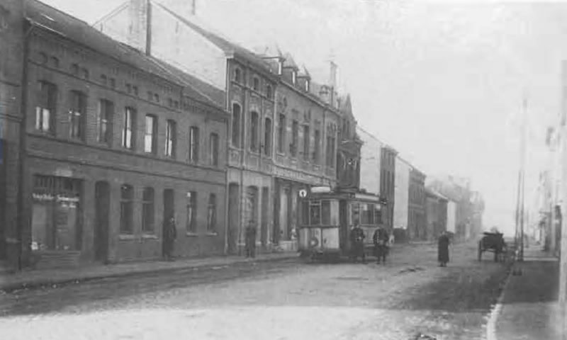 Endstation der Straßenbahn um 1910